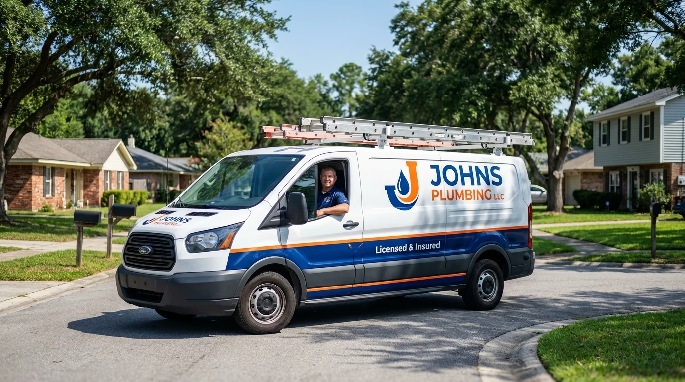 Johns Plumbing LLC service van in Deltona, FL